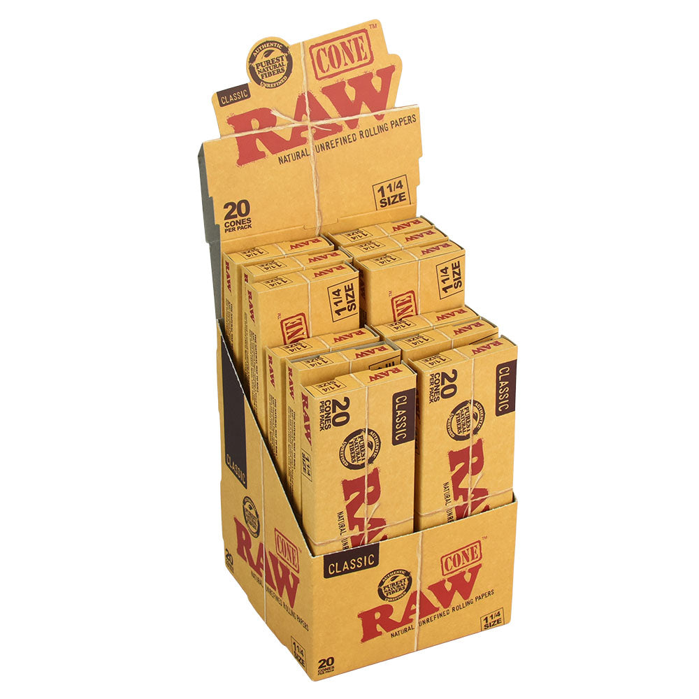 RAW Classic Pre-Rolled Cones Bulk Display