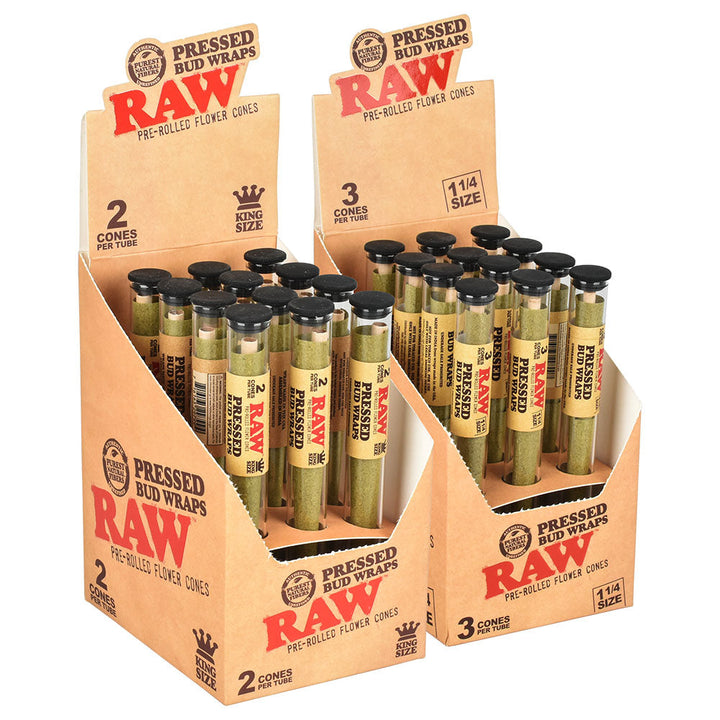 RAW Pre-Rolled Herbal Wrap Cones - 12 Count