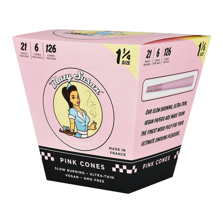Pink Pre-Rolled Cones - 21 Piece Display