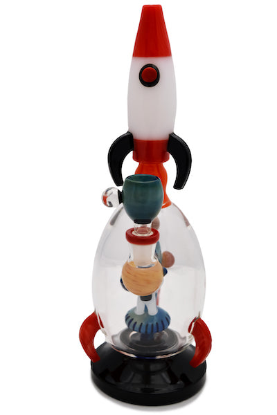 Heavy Duty Rocket Design Glass Water Pipe