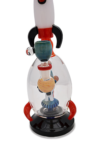 Heavy Duty Rocket Design Glass Water Pipe