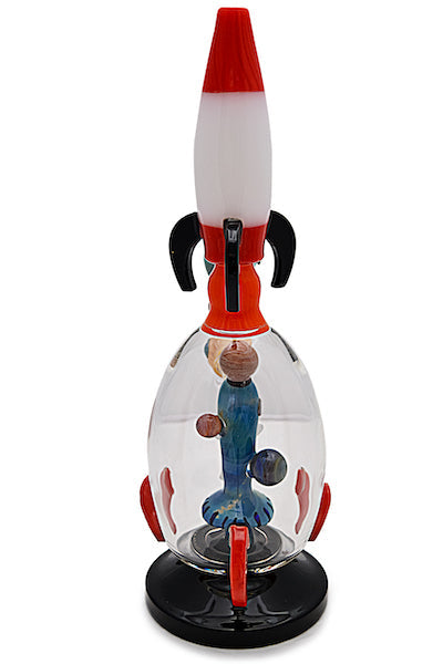 Heavy Duty Rocket Design Glass Water Pipe