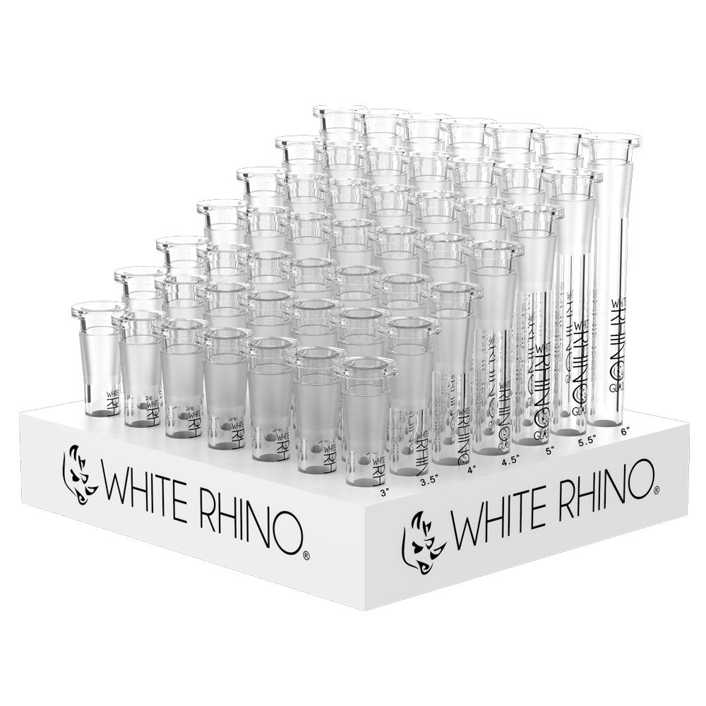 49-Piece White Rhino Assorted Glass Downstems