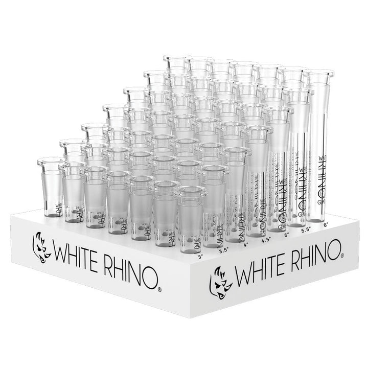 49-Piece White Rhino Assorted Glass Downstems
