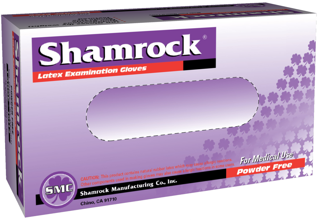 Shamrock Powder-Free Latex Gloves - 10-Pack