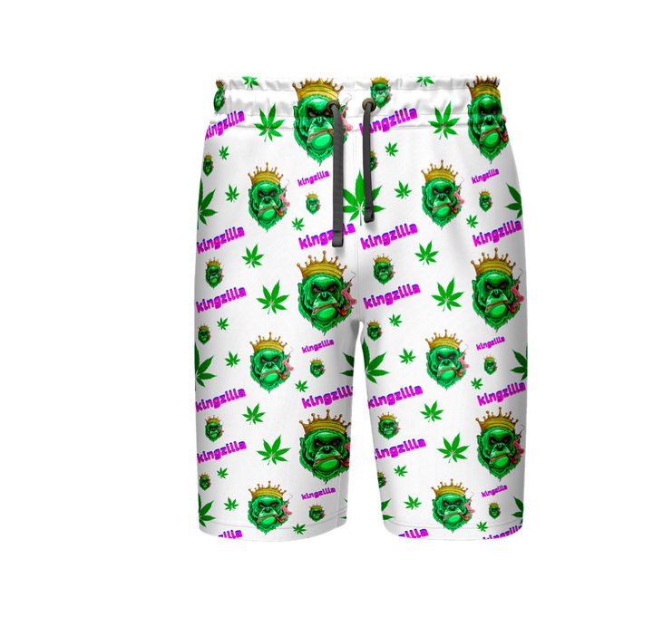 Kingzilla Leaf Print Shirt & Shorts Bulk Set