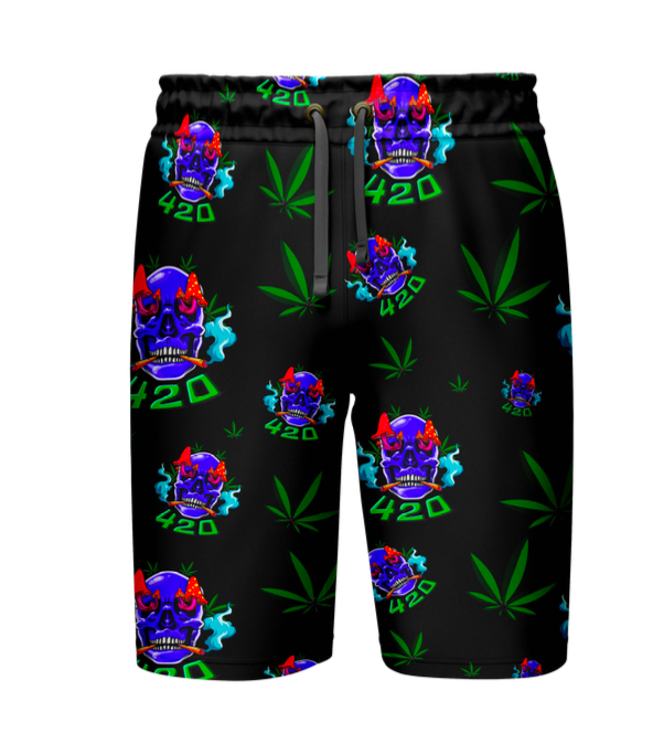 Skull Leaf Black Comfort Shirt and Shorts Set