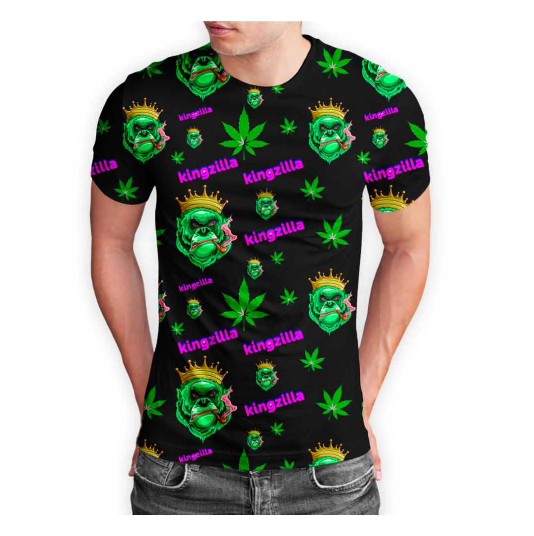 Kingzilla Black Leaf Graphic T-Shirt 5-Pack