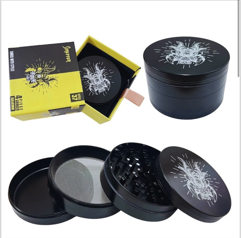 Heavy Duty 4-Piece Dry Herb Grinder 100x61mm