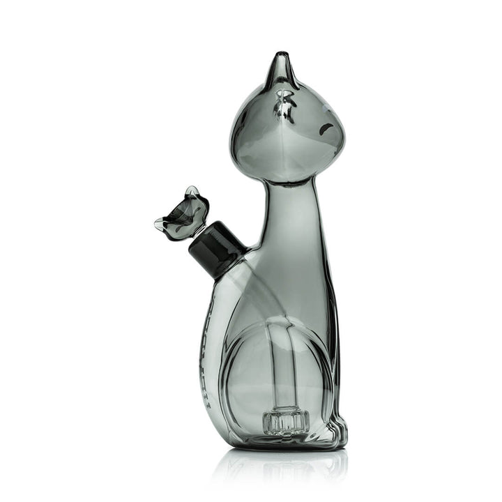 Alley Cat Themed Borosilicate Glass Water Pipe