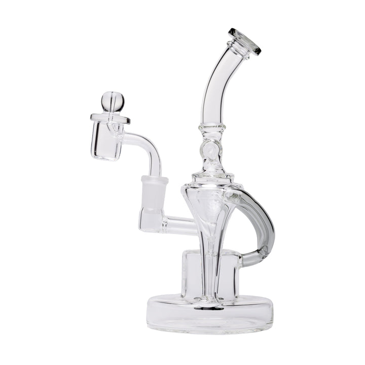 Compact Dual Recycler Dab Rig with Oil Catch
