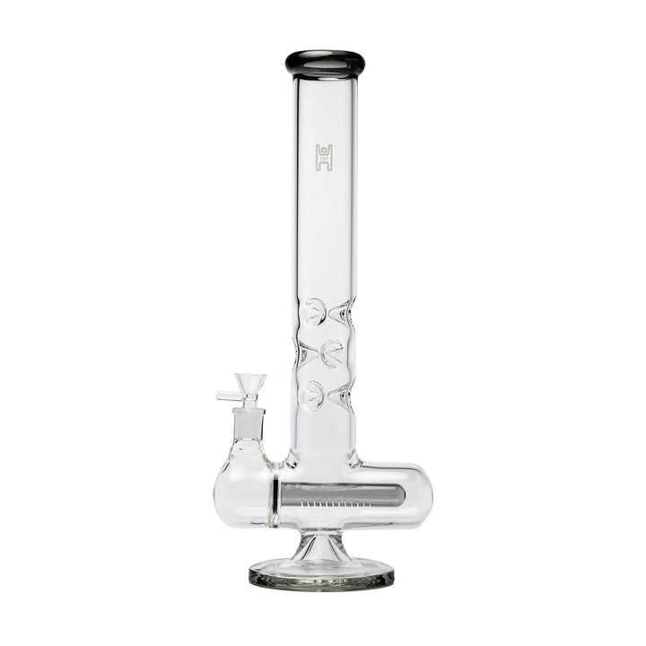Inline Perc Glass Water Pipe with Triple Ice Catch