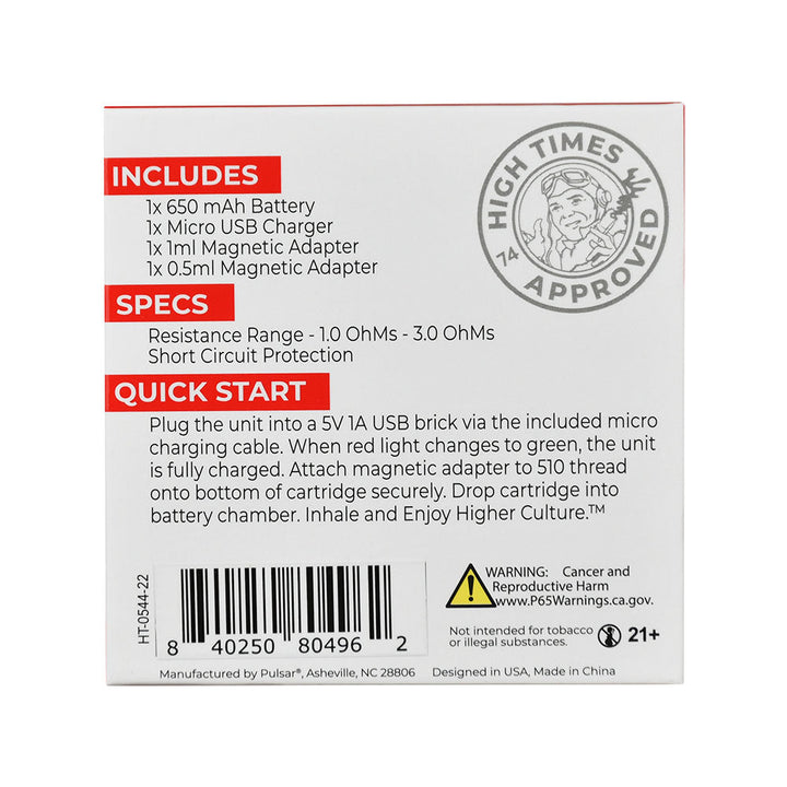 Pulsar Obi Auto-Draw 650mAh Vape Battery