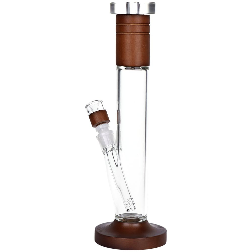 Pulsar 14.25" Wood & Glass Straight Tube Water Pipe