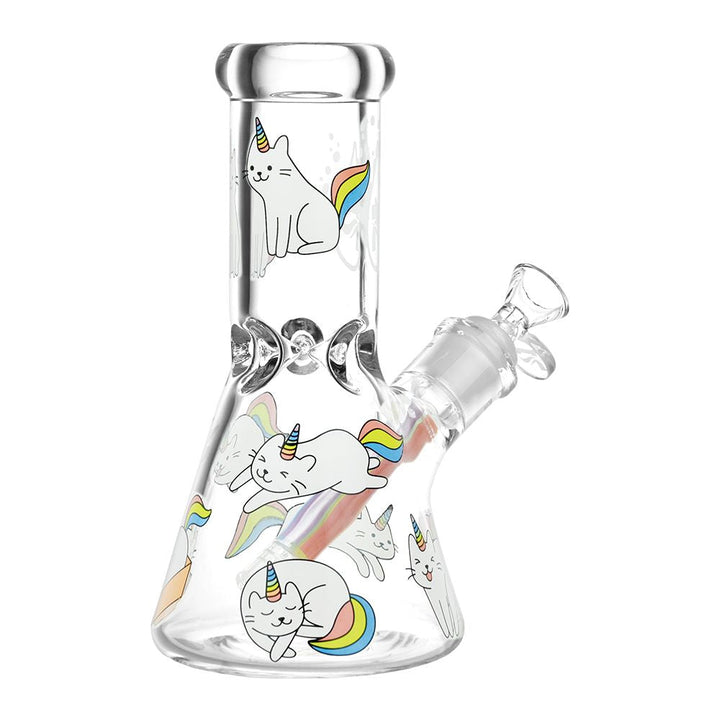 Caticorns Beaker Water Pipe - 8" Glass with Ice Catcher