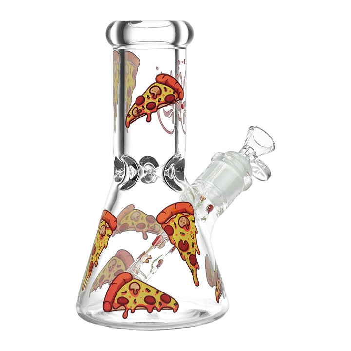 Pulsar Pizza Design Beaker Water Pipe - 7.75 Inch