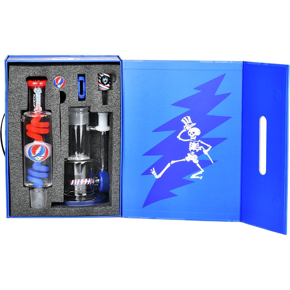 Grateful Dead Glycerin Freezable Water Pipe - 16 Inch