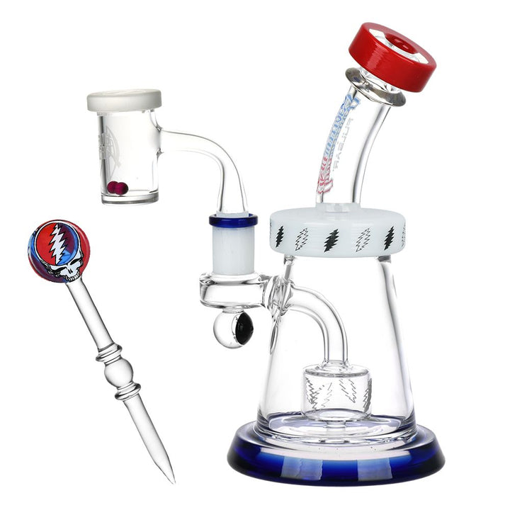 Grateful Dead Lightning Bell Dab Rig - 7.5 Inch
