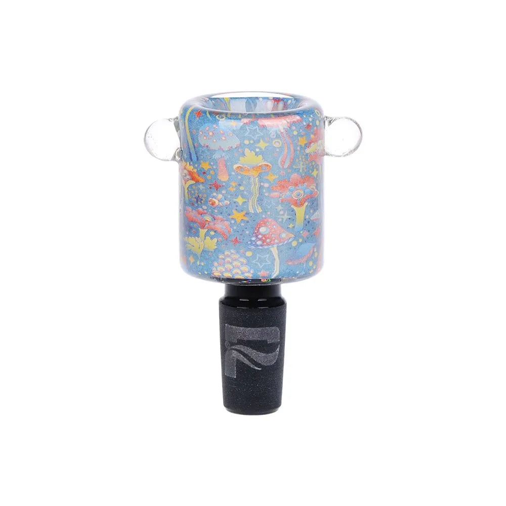 Vibrant Print Straight Tube Glass Water Pipe