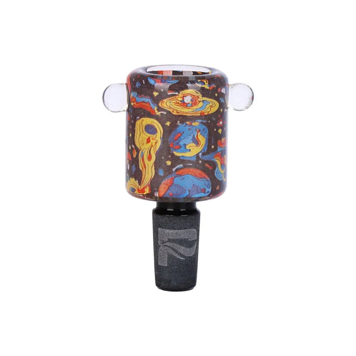 Vibrant Print Straight Tube Glass Water Pipe