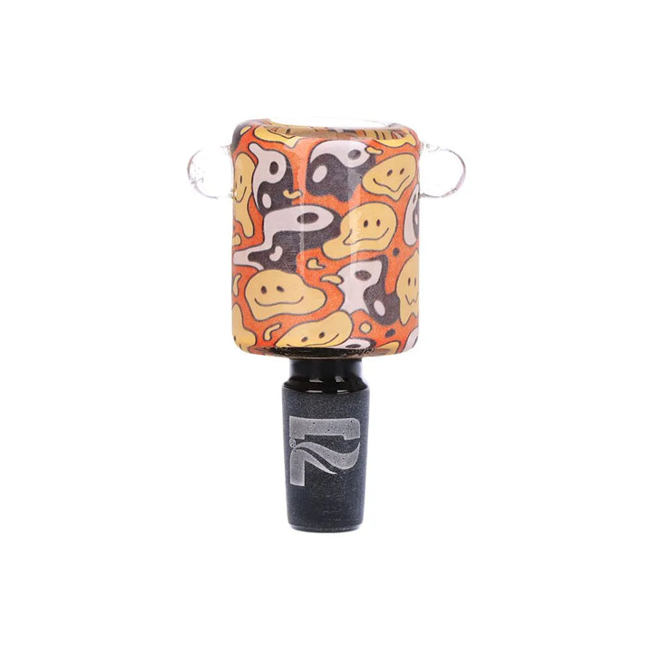 Vibrant Print Straight Tube Glass Water Pipe