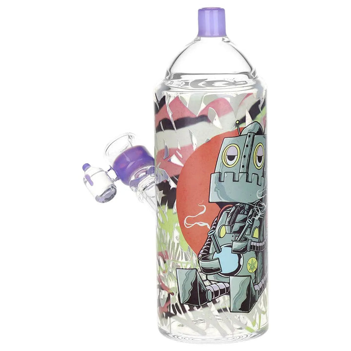 Artistic Spray Can Glass Water Pipe & Hand Pipe Duo
