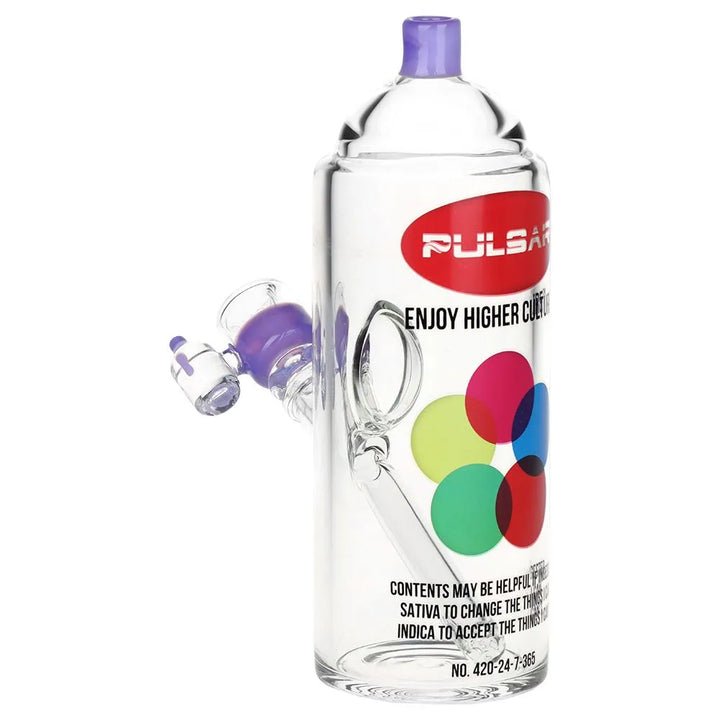 Artistic Spray Can Glass Water Pipe & Hand Pipe Duo