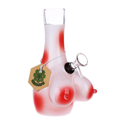 Buxom Bosom Novelty Glass Water Pipe 7.5in