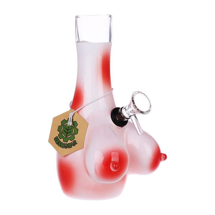 Buxom Bosom Novelty Glass Water Pipe 7.5in