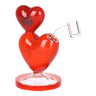 Compact Double Heart Glass Dab Rig