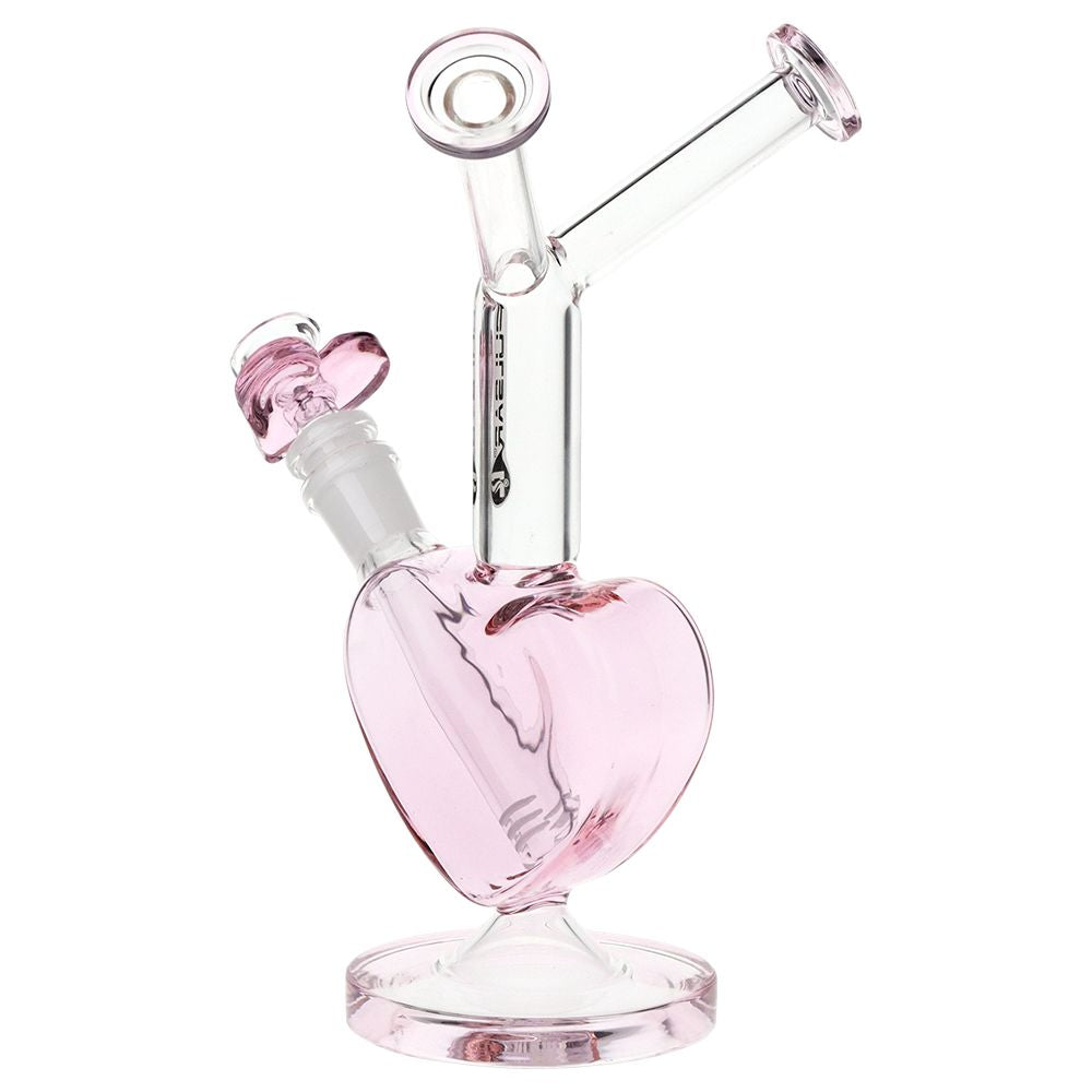 Pulsar 11" Heart Glass Water Pipe - Dual Use