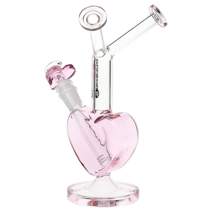 Pulsar 11" Heart Glass Water Pipe - Dual Use
