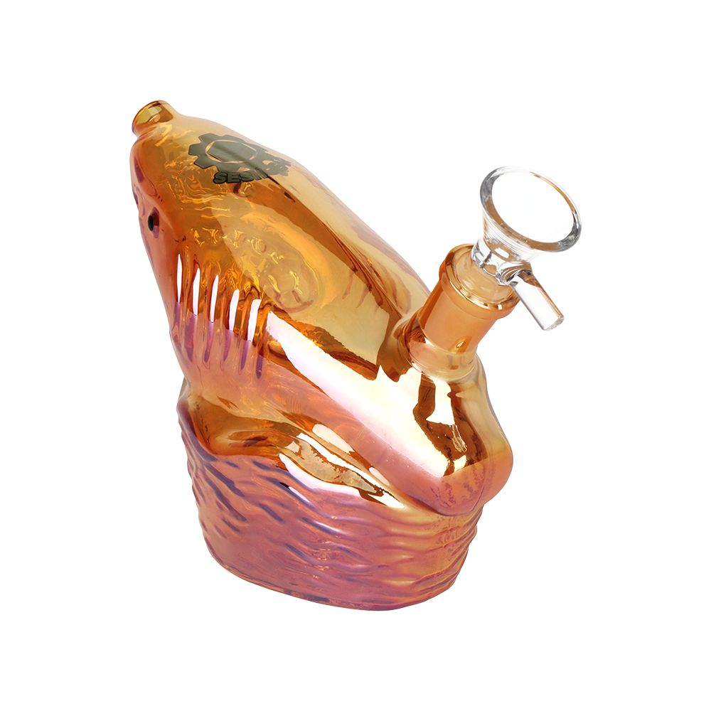 Electroplated Borosilicate Shark Water Pipe - 5.5 Inch