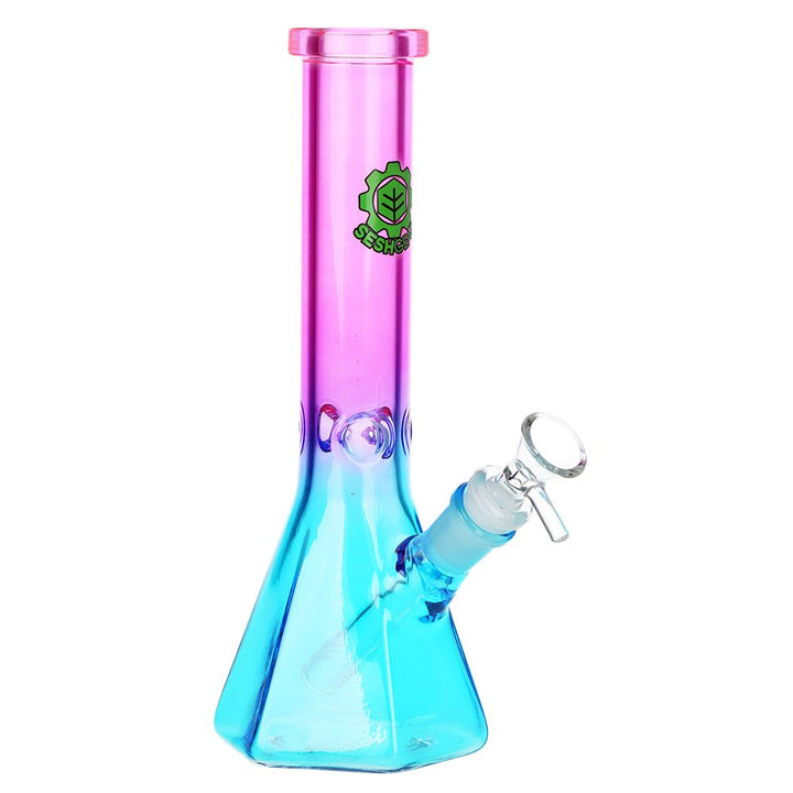 Prismatic Ombre Beaker Water Pipe - 10 Inch