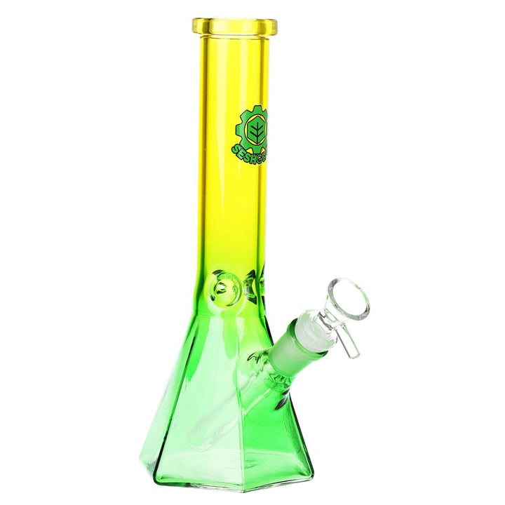 Prismatic Ombre Beaker Water Pipe - 10 Inch