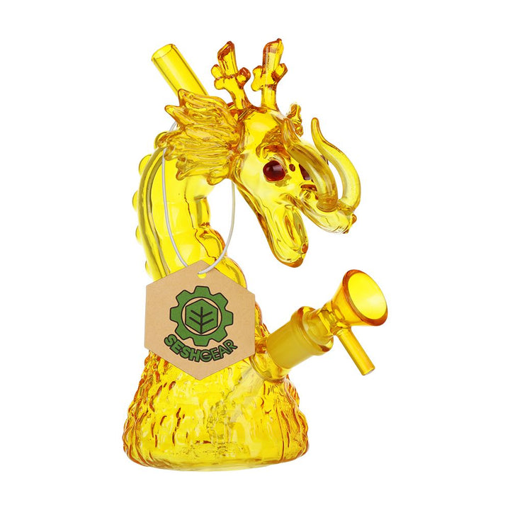 Rising Dragon 6.75" Glass Water Pipe