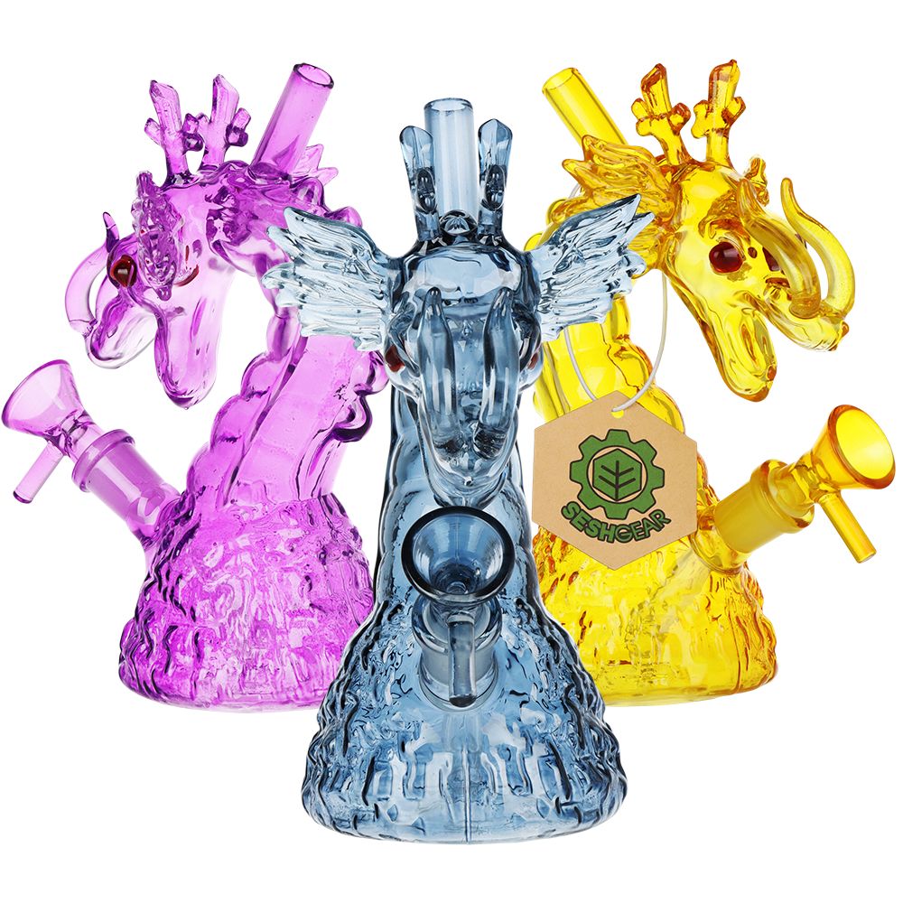 Rising Dragon 6.75" Glass Water Pipe