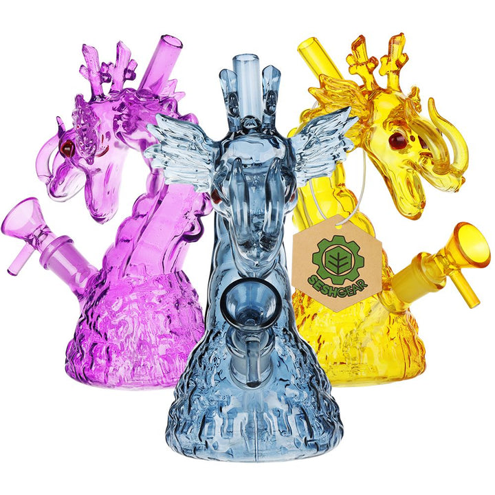 Rising Dragon 6.75" Glass Water Pipe