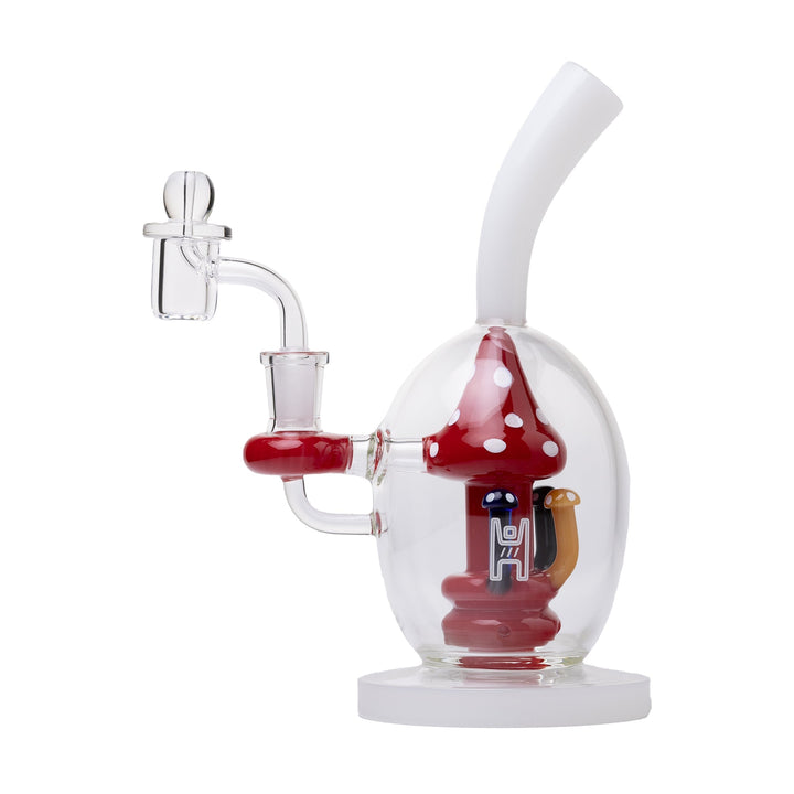 Mushroom Globe Dab Rig with 14mm Quartz Banger