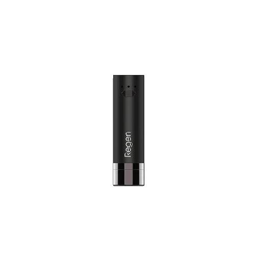 A black cylindrical portable wax vape battery with 'Regen' text on its side, featuring a metallic base and small top vents, presented against a white background.