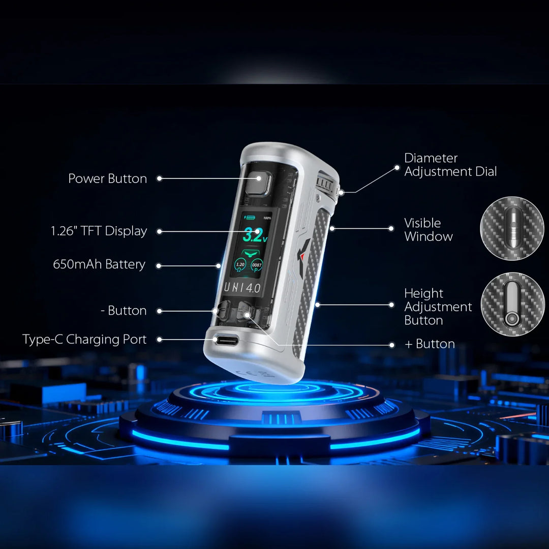 Yocan UNI 4.0 Universal Cartridge 510 Thread Battery
