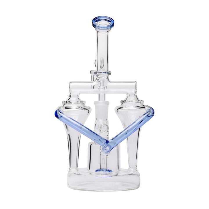 Compact Dual Recycler Dab Rig with Oil Catch