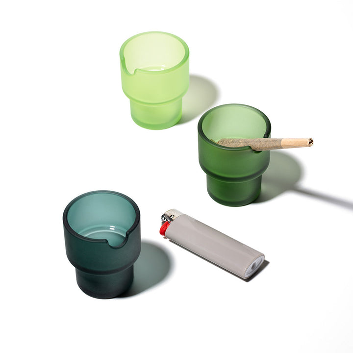 NWTN Home Stackable Glass Ashtray Set