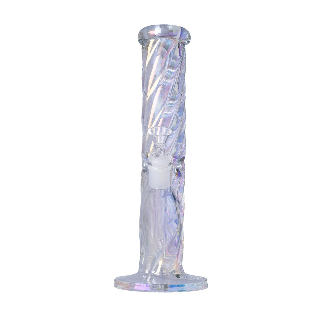 Iridescent Twisted Tube Glass Water Pipe