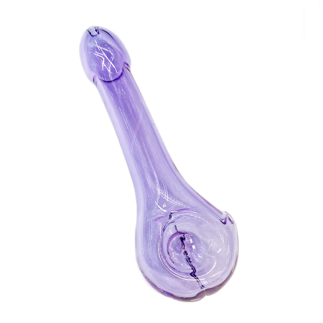 Purple Novelty Glass Spoon Hand Pipe