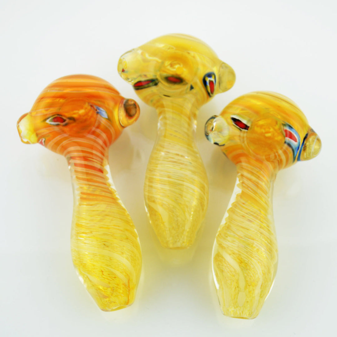 Heavy Duty 4.5" Fumed Frit Art Glass Hand Pipe