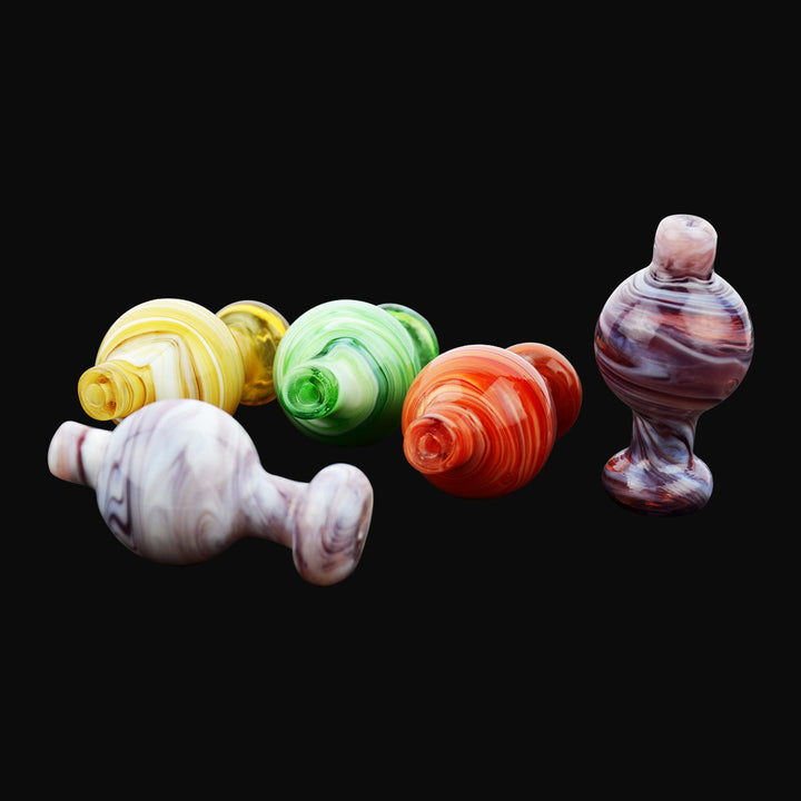 White Pastel Marble Carb Cap