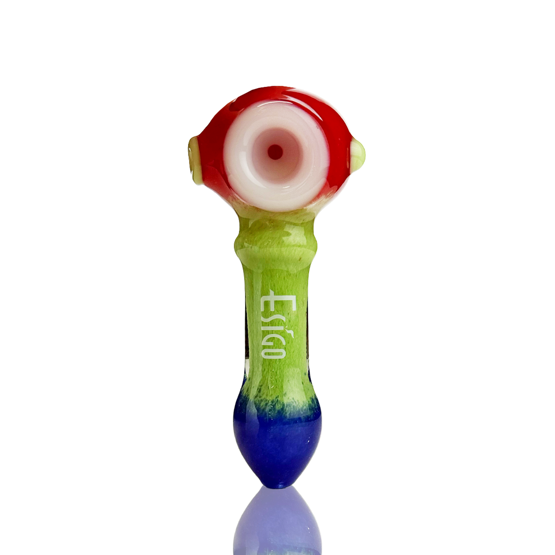 Esigo 4.5" Tricolor Frit Glass Spoon Pipe