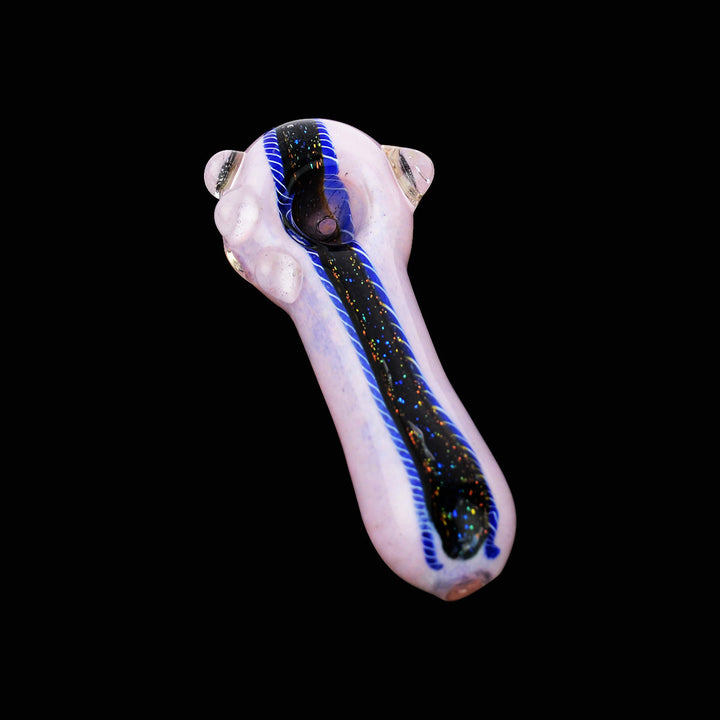 4.5" Dhicro Spoon Hand Pipe - Slime Frit Art