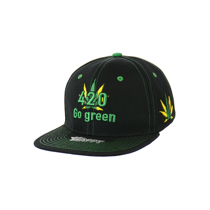 Eco Style Embroidered Cotton Snapback Hat